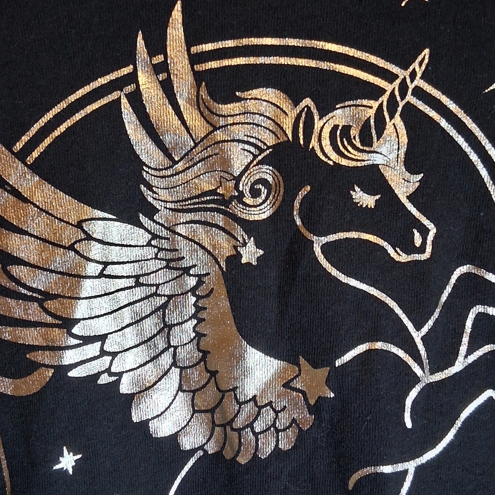 Place Black Tee Graphic With Gold  16 260775 Long Sleeve